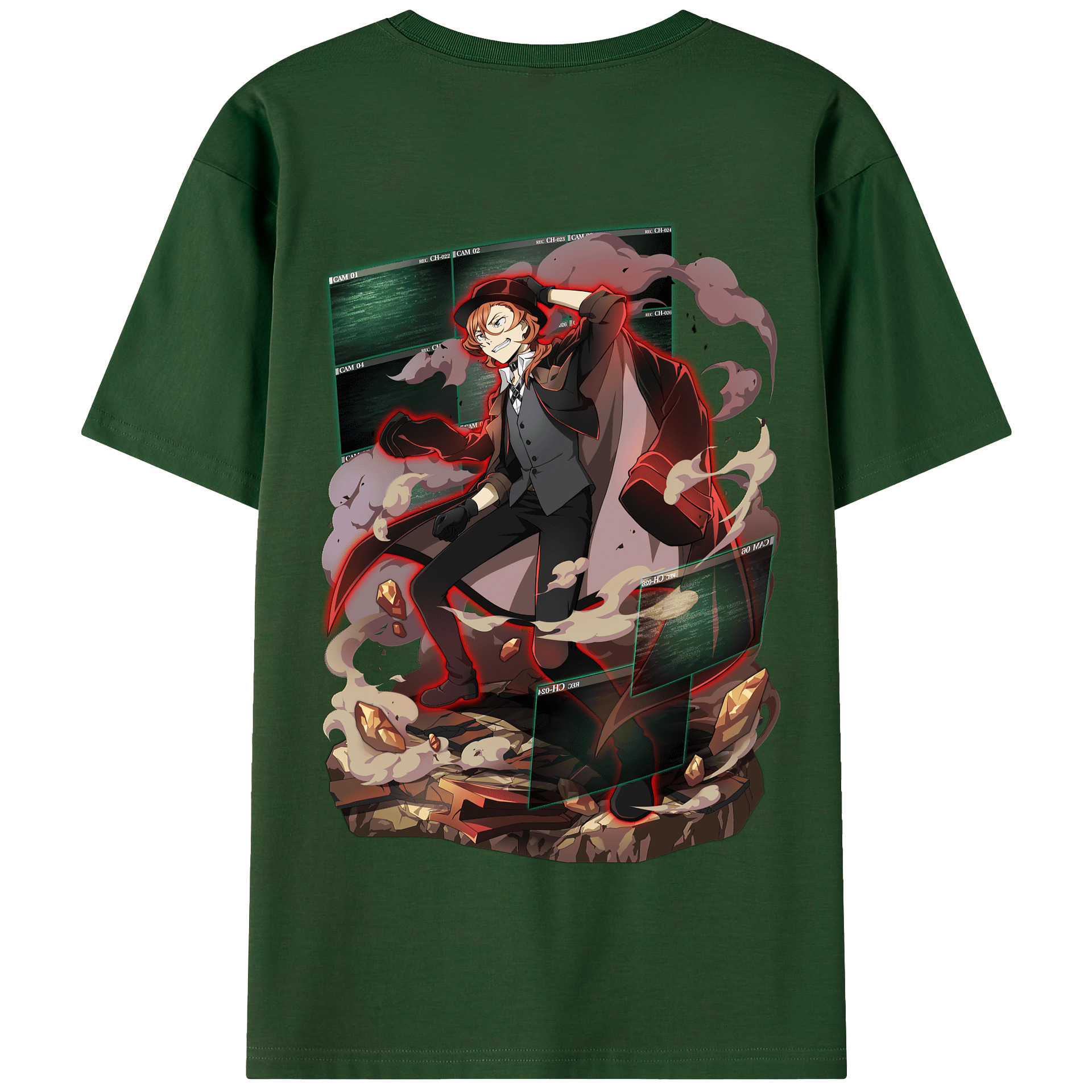 （画像用） 文豪ストレイドッグス Bungo Stray Dogs 綿100％半袖Tシャツ（背面プリント）